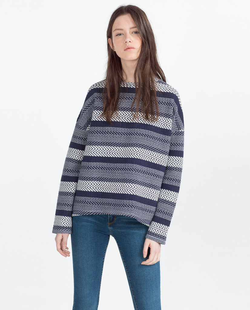 TEXTURED SWEATSHIRT