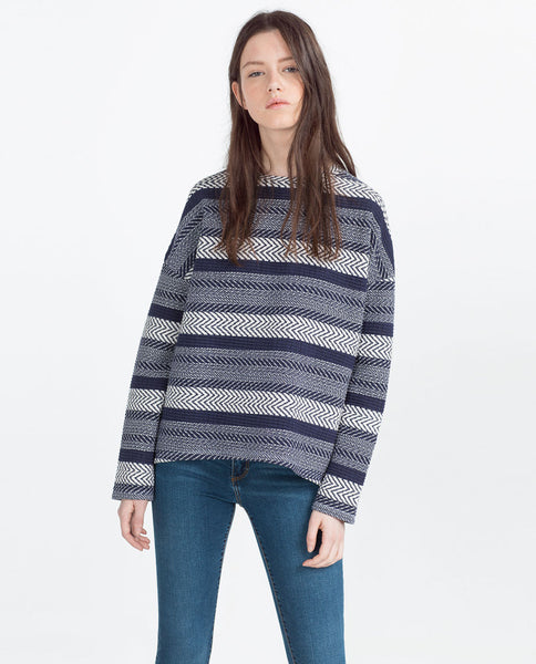 TEXTURED SWEATSHIRT